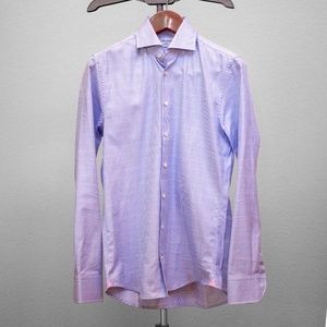 Stenströms Blue & Pink checked cotton-tencel shirt